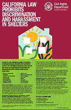 Discrimination and Harassment in Shelters poster